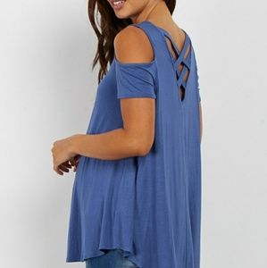 PinkBlush cold shoulder top